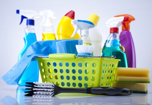 Sanitized shared workspace cleaned by a professional team